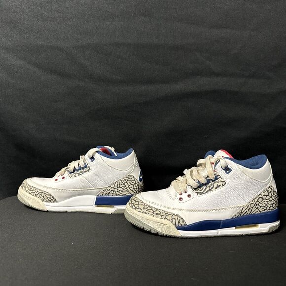 Nike Air Jordan III 3 OG True Blue Retro 2016 854261-106 sz 5.5Y pre-owned - Picture 3 of 8